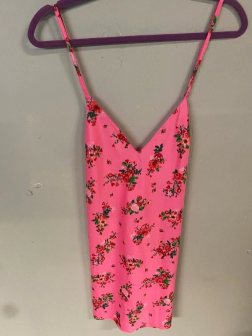 Victoria Secret Lovely Satin Floral Slip Dress